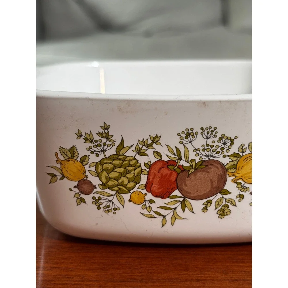 Corning Ware Spice O Life Casserole Dish 2 3/4 Cup White P-43-B 70s Vintage